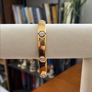 Nolan Miller Gold Bracelet with Crystal Details